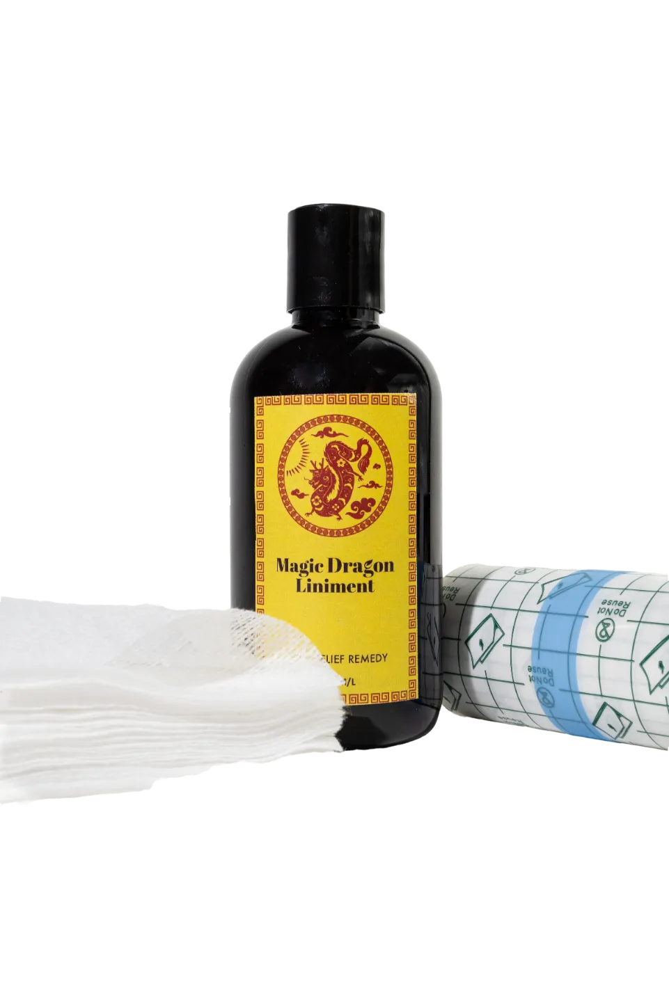 liniment glass bottle dressing gauze